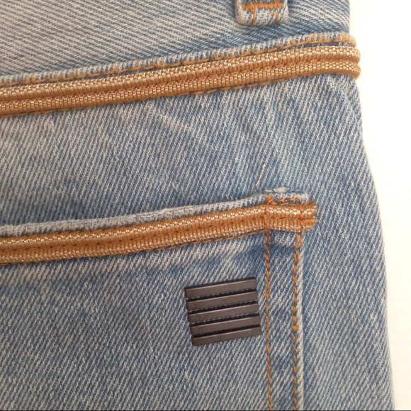 Palm Angels Gold Embroidered Washed Skinny Jeans - Picture 4 of 7